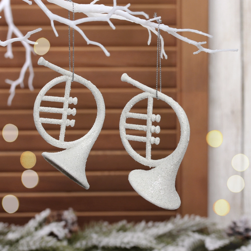 Подвеска «Музыкальная вечеринка» 12 см (набор 2 шт), Белый