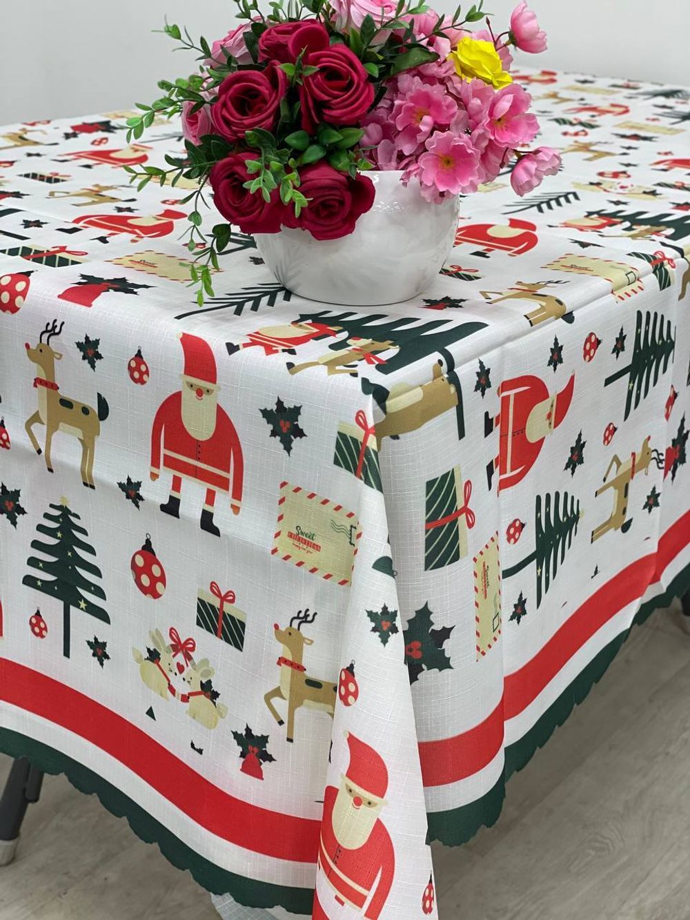 Скатерть НОВЫЙ ГОД 150/220 ЛИКВИ!