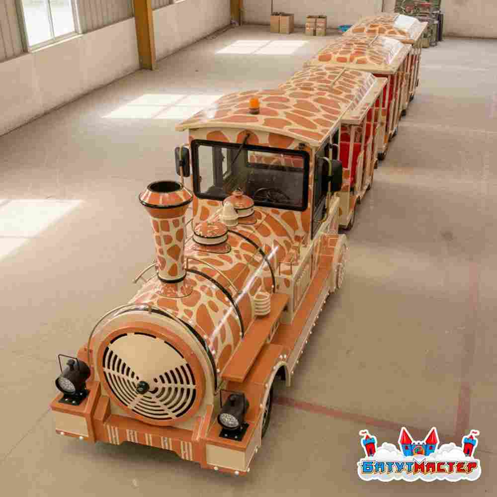 Поезд безрельсовый «Жирафик» 3 вагона, 13 мест, для ТРЦ