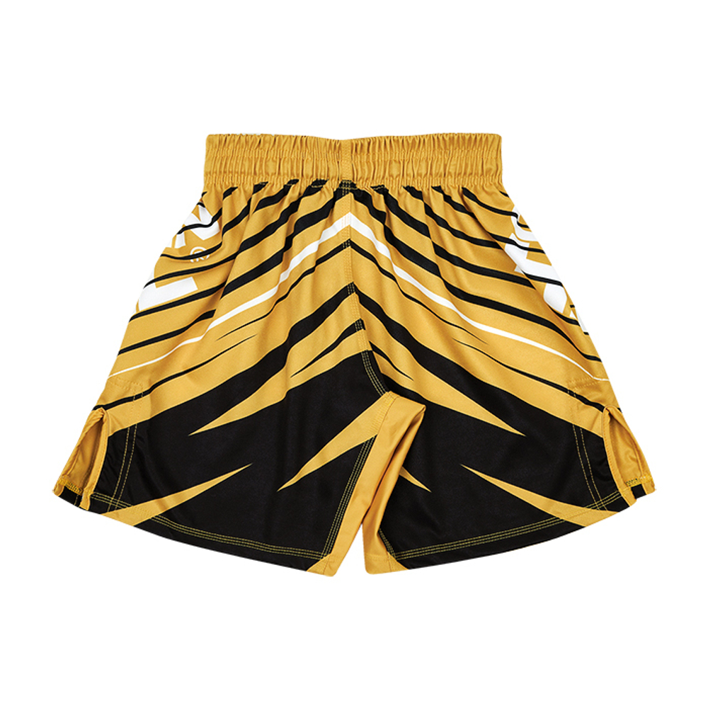 MMI-4022w Шорты MMA SHORT IMMAF approved женские черно-золотой