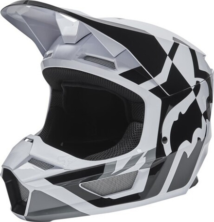Мотошлем Fox V1 Lux Helmet (Black/White, M, 2022 (28001-018-M))