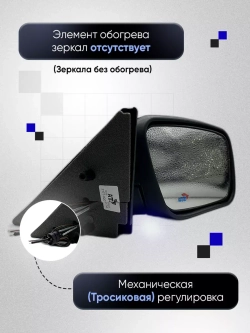 Зеркала ваз 2110-2112 2170-2171 Механика Без обогрева