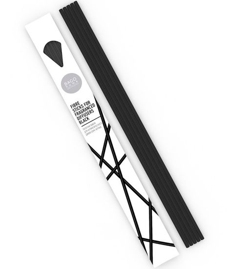 Палочки для ароматического диффузора фибра 40 см черные, Bago home