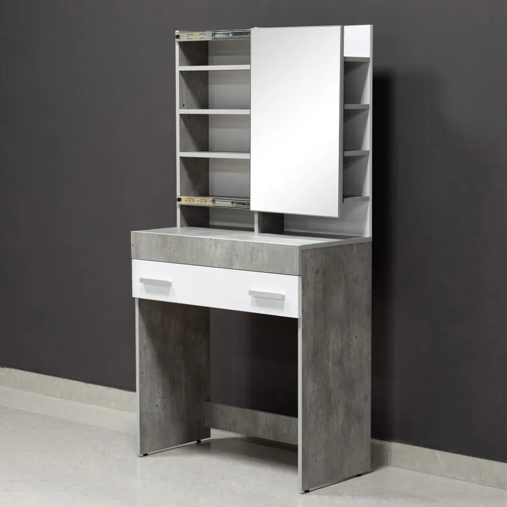 Стол туалетный Инстайл СТ-01 бетон/белый