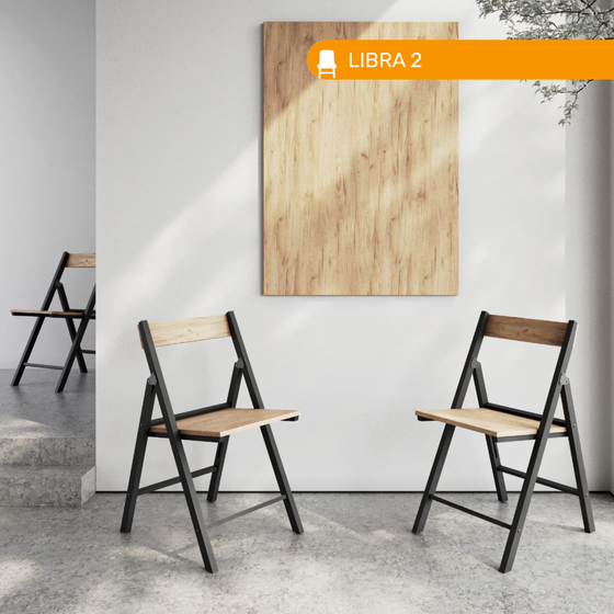 Стул раскладной LIBRA 2, цвет дуб крафт золотой