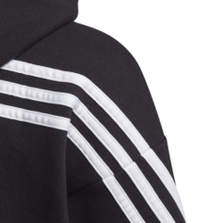 Кофта для девочки теннисная  Adidas 3 Stripes Full-Zip Hoodie - black/white