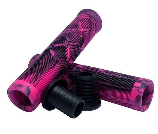 Грипсы Haevner двухцветные (ромб) черный/розовый