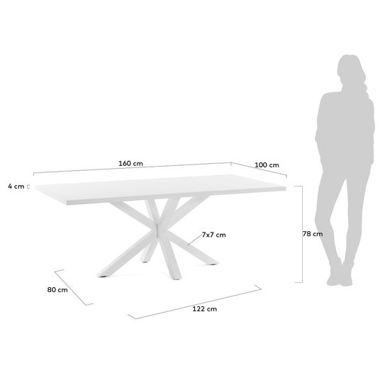 Стол Arya 160х100 белый