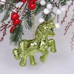 Ёлочная игрушка «Сказочный единорог» 9*3*10 см, зелёный