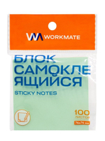 Блок самоклеящийся Workmate, 76х76 мм, 100 листов, 4-х цветный, 70 г/кв.м
