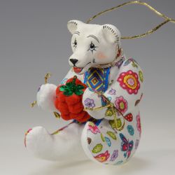 Ёлочная игрушка Медвежонок с малинкой