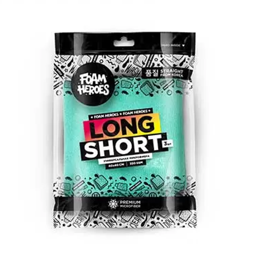 FHA054-3 Foam Heroes Long Short универсальная разносторонняя микрофибра 40х40см (3шт), 350г/м2