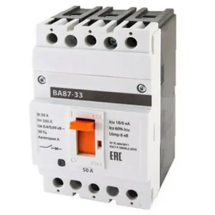 Автоматический выключатель ВА87-33 3п 50А 18кА