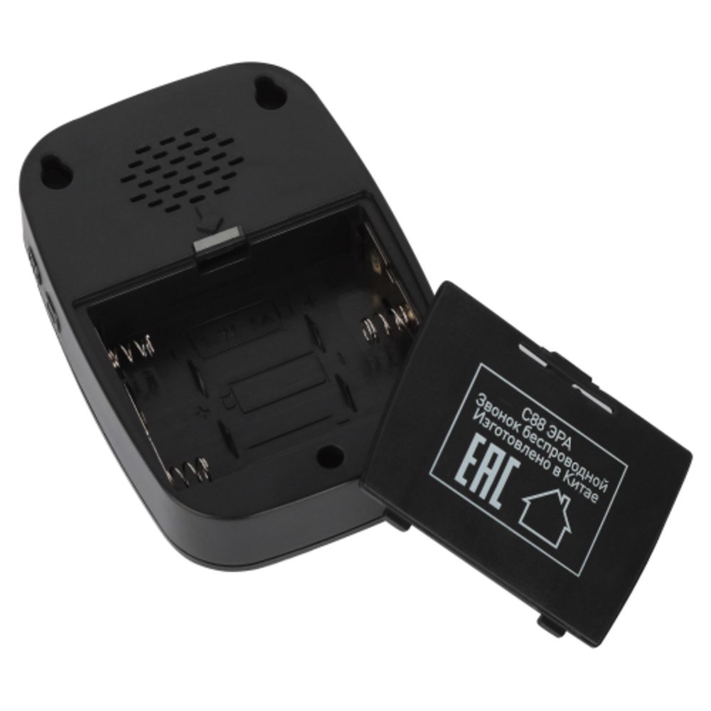 Звонок дверной ЭРА C88 беспроводной черный 38 мелодий | Электрозвонки беспроводные