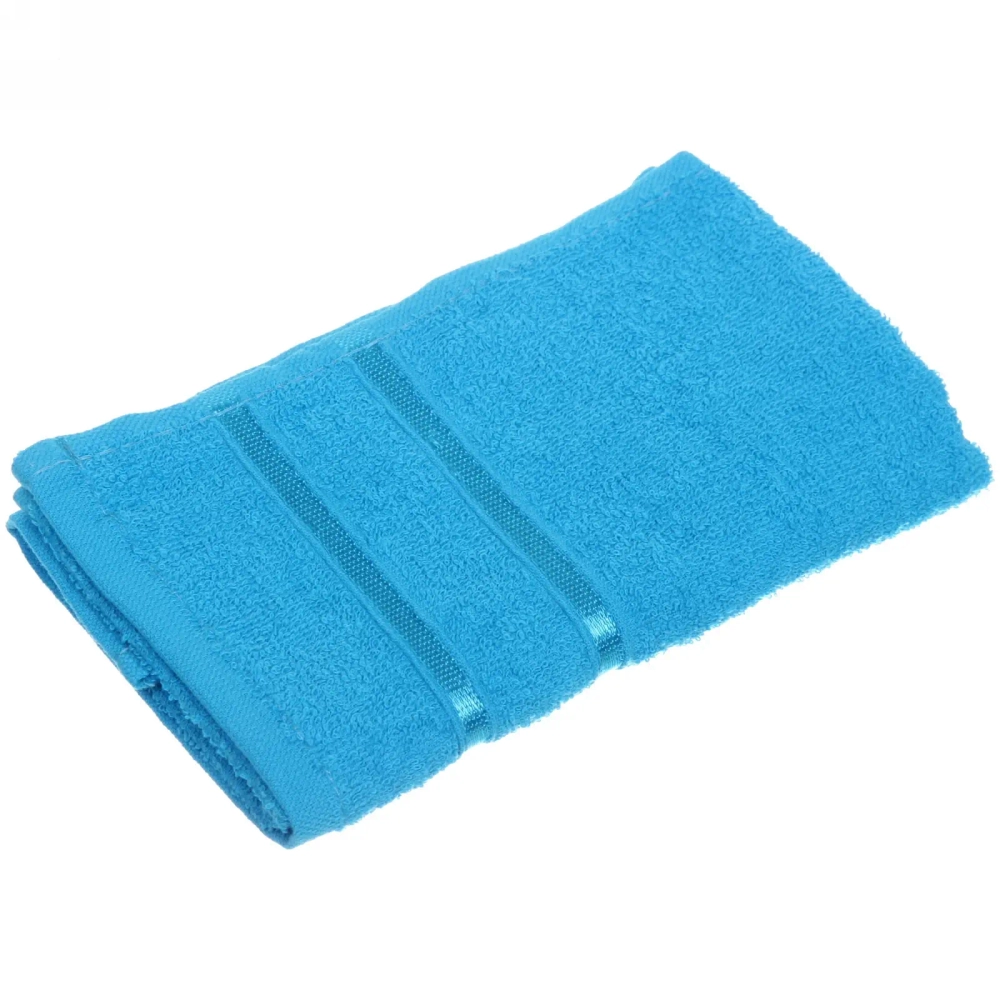 Полотенце махровое 30*60см «LUNA» цвет голубой 06000 плотность 360гр/м2