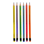 Карандаш простой, чернографитный, Basir, деревянный, с ластиком, цветной корпус, 12 шт