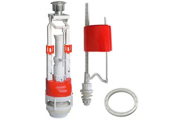 Арматура д/унитаза нижняя подводка Кнопка хром