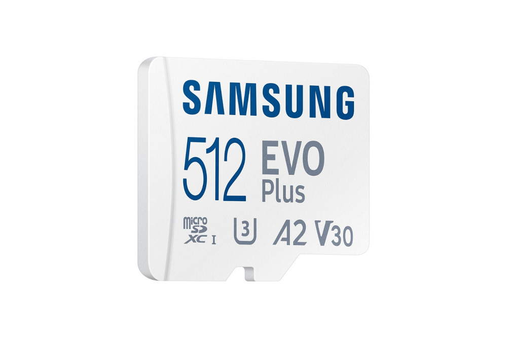 Карта памяти Samsung microSDXC EVO Plus Class10 UHS-I U3 (160MB/s) 512GB + ADP (EU)
