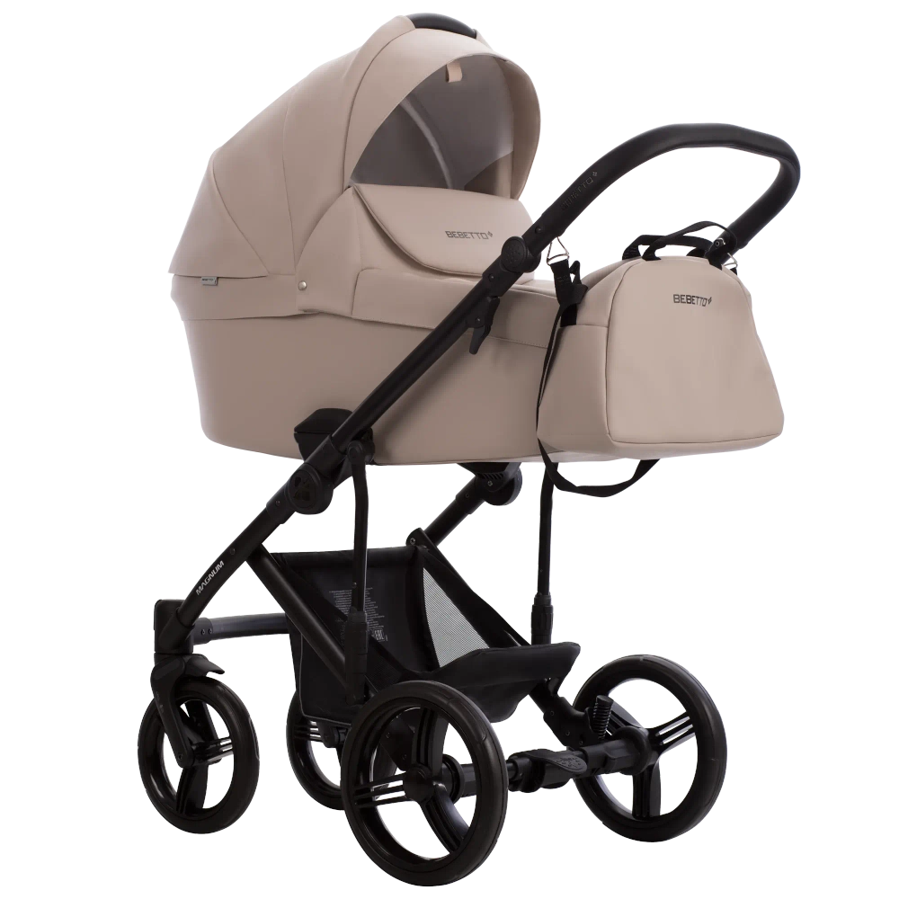 Коляска 2в1 Bebetto MAGNUM LIGHT PRO light pro 01 (св.бежевая кожа)