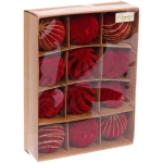 Набор елочных украшений VELOUR «Восточная ночь» 6 см (набор 12 шт), Рубин