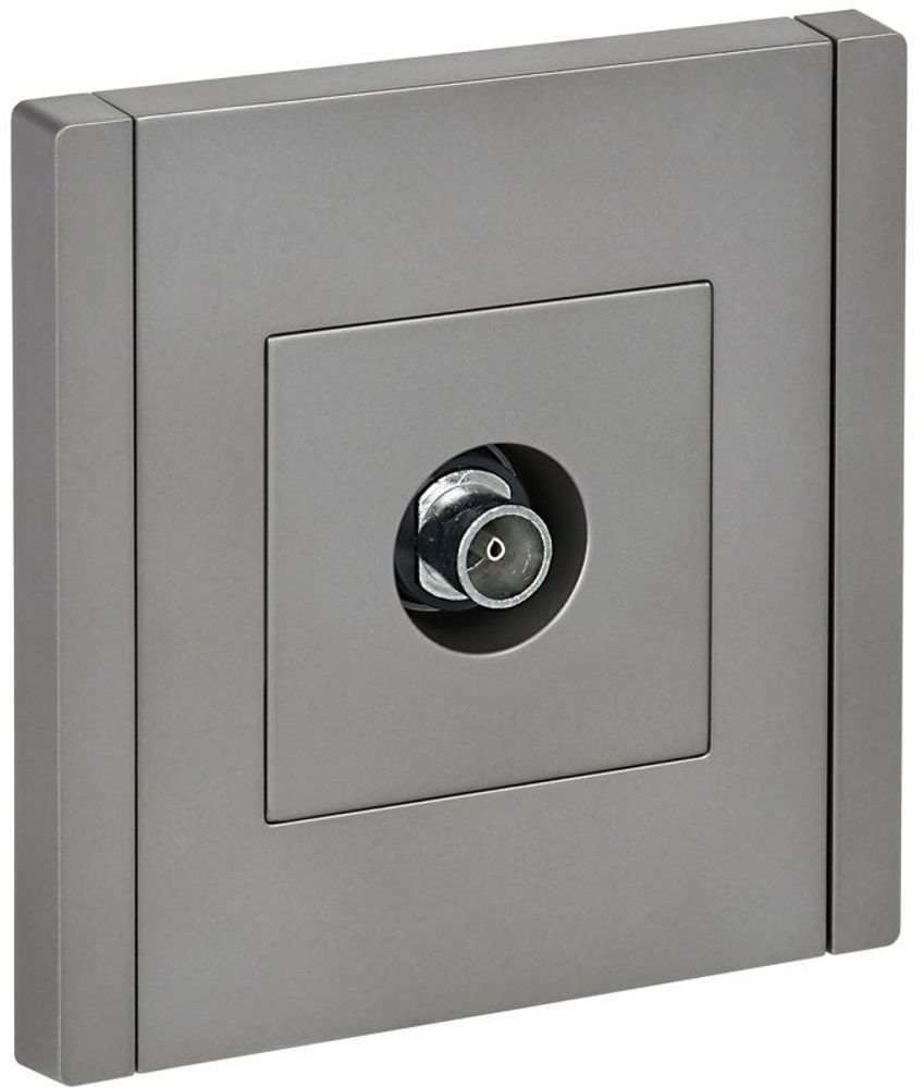 Розетка TV оконечная FORTE&amp;PIANO FP528 сталь IEK FP-A10-O-K46