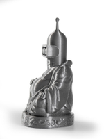 Будда Робот Бендер (Buddha Bender Futurama), статуэтка шуточная декоративная для интерьера, 3D печать, 11 см.