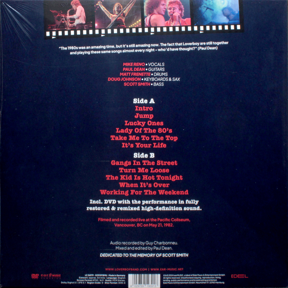 Loverboy / Live In '82 (LP+DVD)