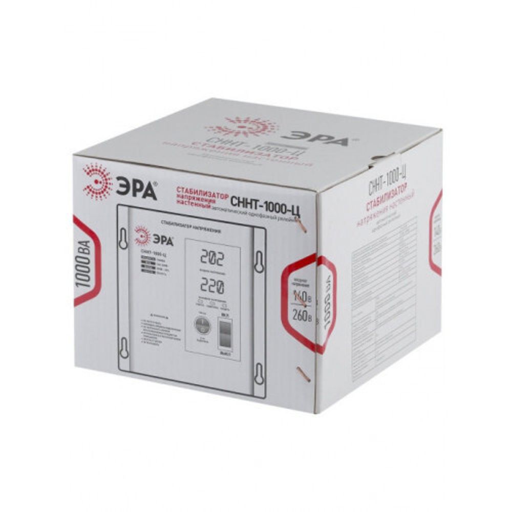 СННТ-1000-Ц ЭРА Стабилизатор напряжения настенный, ц.д., 140-260В/220/В, 1000ВА