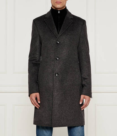 Хлопковое пальто h-hyde BOSS BLACK - серый(50525739)