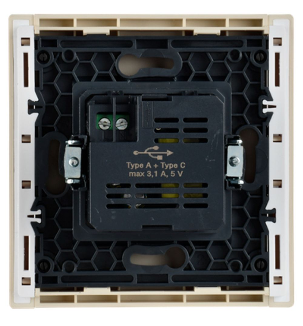 FORTE&PIANO Розетка USB A+C 3,1А FP450 ваниль IEK