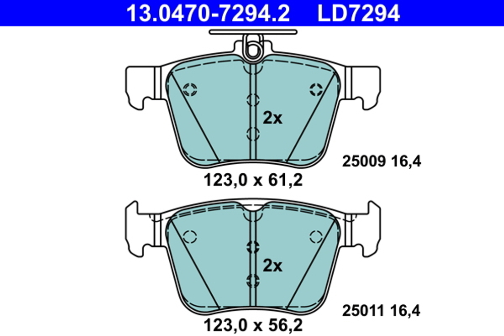 ATE - 13047072942-ATE - Brake Pad Set, disc brake