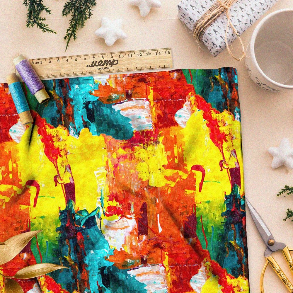 Ткань футер 2-х нитка средневековый прованс