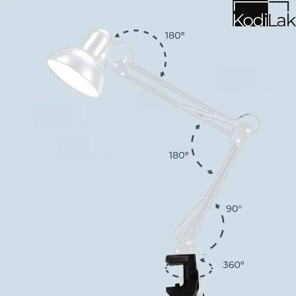 Настольная лампа для маникюра на струбцине