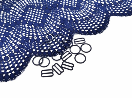 Кольца, 15 мм, металл, темно-синие, (Арт: KO/15-061), шт