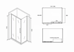 Душевой уголок ABBER Schwarzer Diamant AG30140BH-S90B 140х90 стекло прозрачное/профиль черный