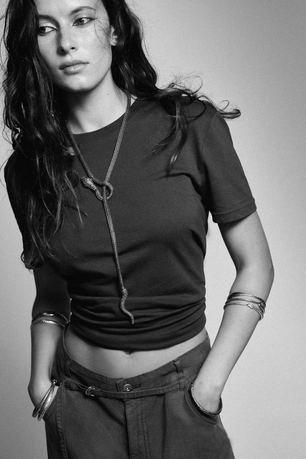 ZARA ОЖЕРЕЛЬЕ «ЗМЕЯ», ЗОЛОТИСТЫЙ