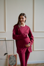 Лонгслив Basic, Винный