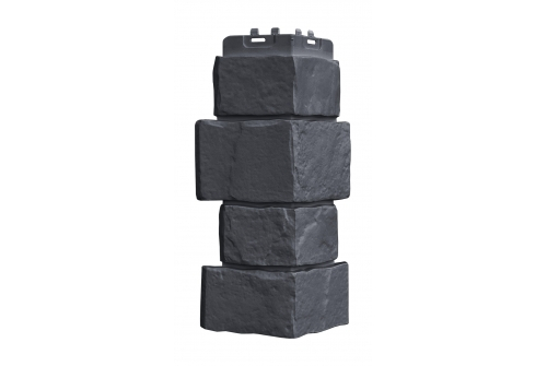 Наружные углы к фасадным панелям GRAND LINE Крупный камень Стандарт Графит