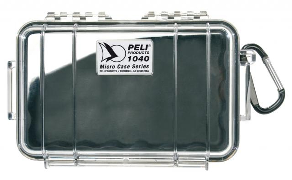 Защитный кейс Peli™ 1040 прозрачный с черной вставкой
