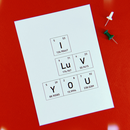 Открытка I LOVE YOU