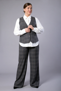 Жилет женский 3805зп, клетка #321Ка063805зп