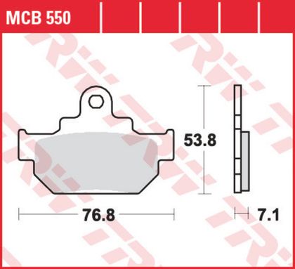 Колодки тормозные дисковые TRW MCB550