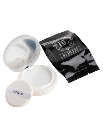 Dr.CELLIO Крем-кушон для лица солнцезащитный осветляющий SPF50+ PA++++ / Whitening Sun Block Cushion #13 Light Beige, 13г