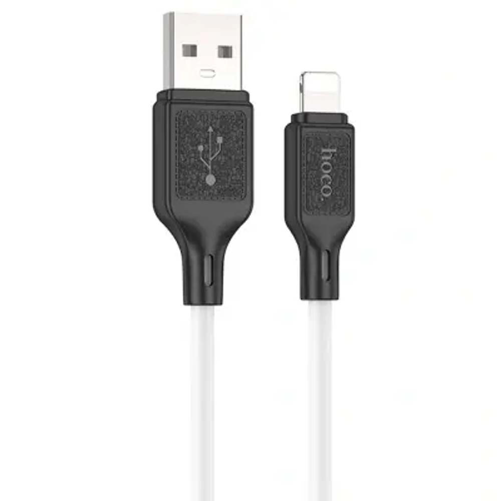 Кабель USB - MicroUSB HOCO X90 (белый) силиконовый 1м