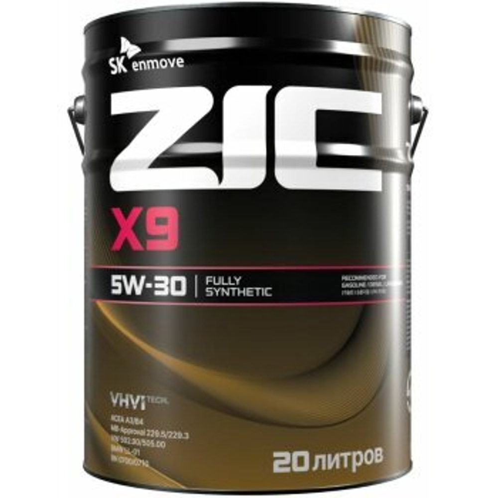 Масло моторное ZIC X9 5w30 SL/CF (ACEA A3/B3, A3/B4) 20л
