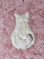 Вязаный детский плед из натурального меха рекс "Котик" 120х80 см (розовый)