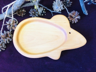 Тарелочка "Мышка", дуб