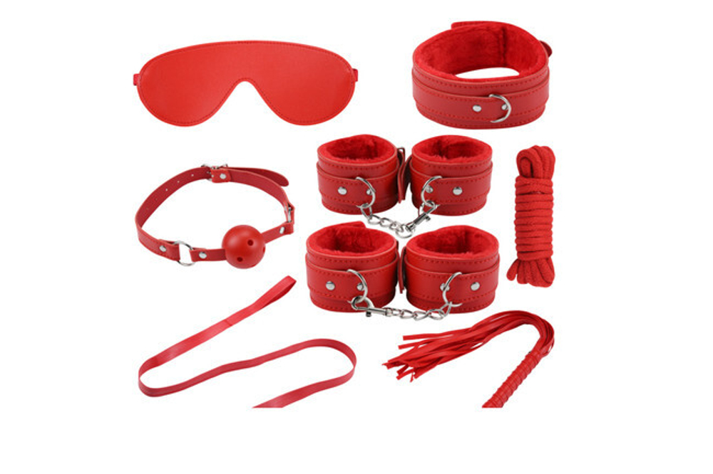 Секс-набор для бондажа Onjoy BDSM Starter Kit красный (8 предметов) (Цвет: красный)