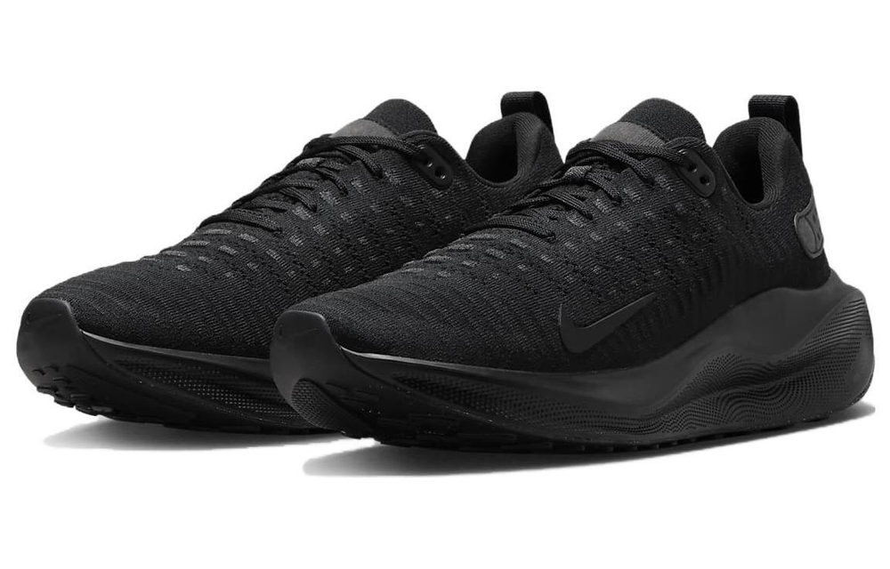 Nike React Infinity Run Flyknit 4 round head lace-up shock absorption non-slip low-top training running shoes men's black