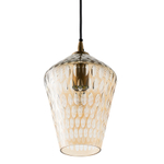 Светильник подвесной mystic aura, D19 см, янтарно-золотой